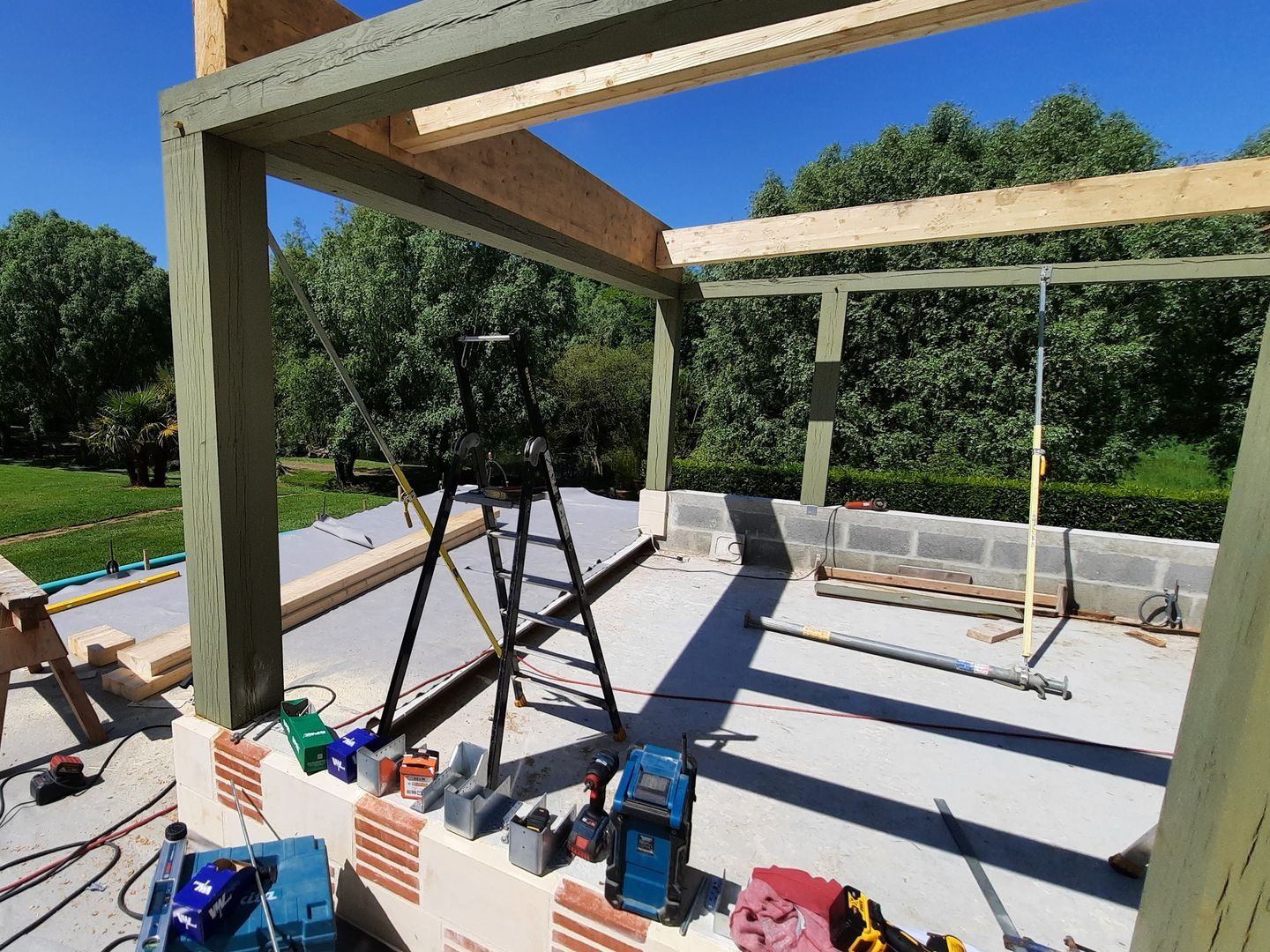 Charpente bois existante