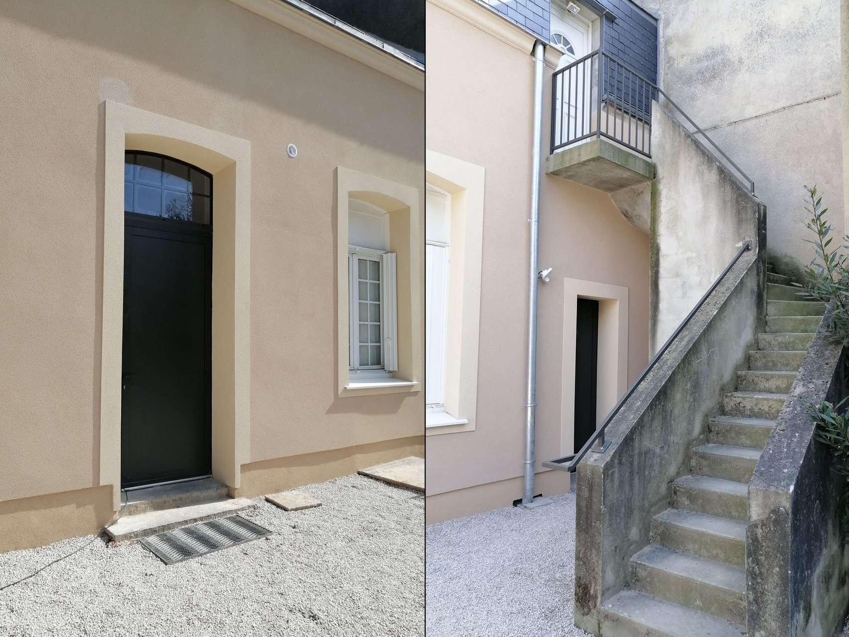 Porte neuve et garde-corps