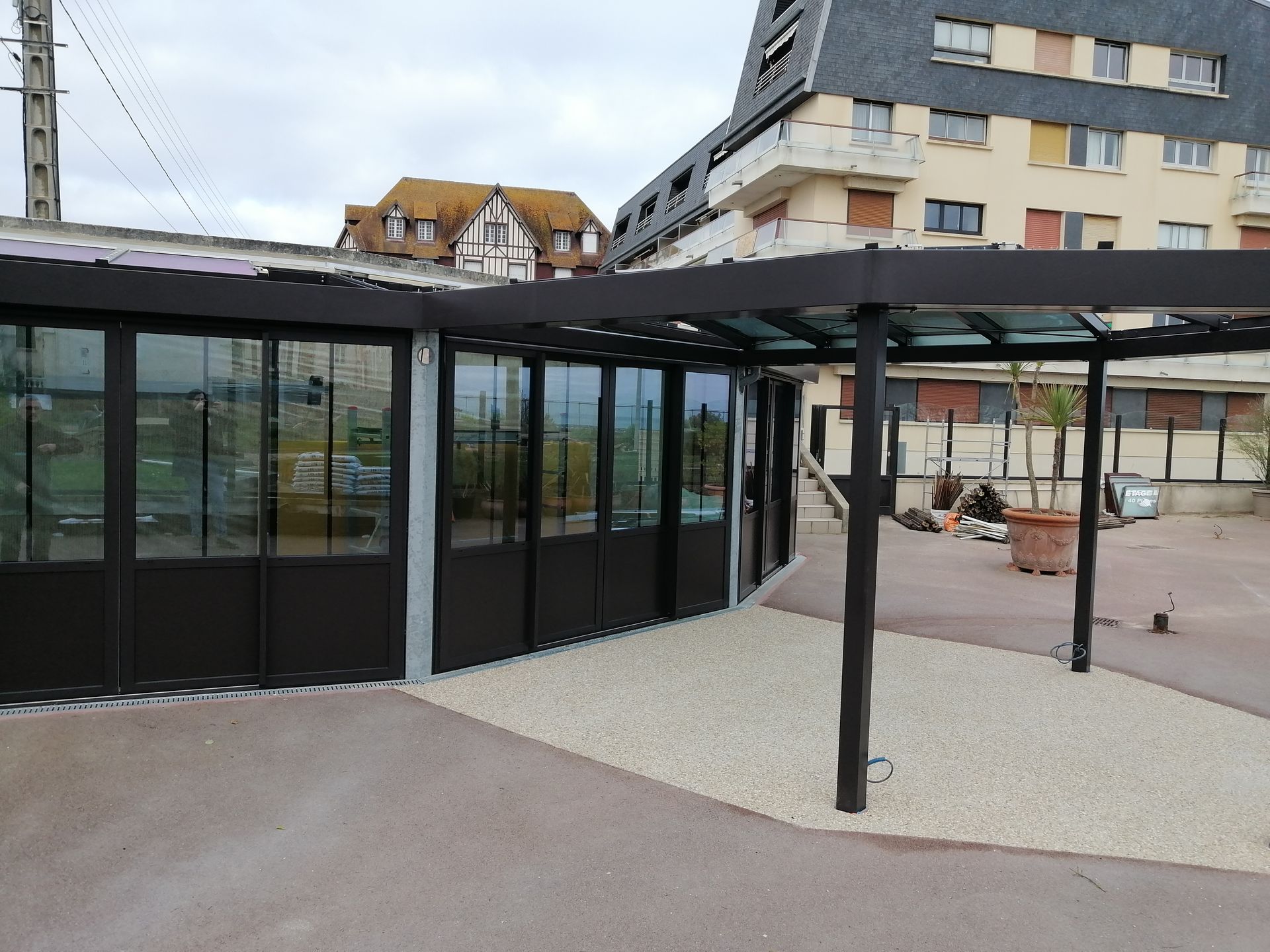 Extension en cours de pose